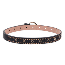 Sandy D Carter Women Black Artificial Leather Stylish Waist Belt for Jeans & Dress SDC-012-BK
