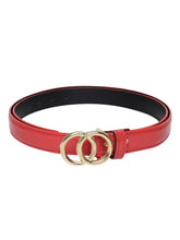 Sandy D Carter Women Red Synthetic Leather Waist Belt for Jeans & Formal Paint SDC-22-536-RD