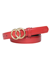 Sandy D Carter Women Red Synthetic Leather Waist Belt for Jeans & Formal Paint SDC-22-536-RD