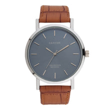 Sandy D Carter Synthetic Tan Analogue Round Watches for Men_SDC24-116G-TN