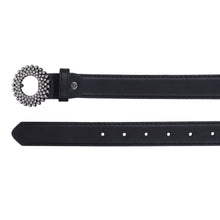 Sandy D Carter Women Black Artificial Leather Stylish Waist Belt for Jeans & Dress SDC-018-BK