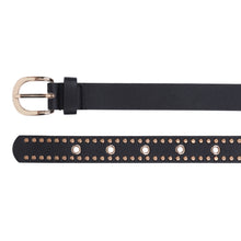 Sandy D Carter Women Black Artificial Leather Stylish Waist Belt for Jeans & Dress SDC-012-BK