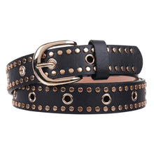 Sandy D Carter Women Black Artificial Leather Stylish Waist Belt for Jeans & Dress SDC-012-BK