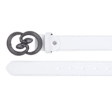 Sandy D Carter Women White Artificial Leather Stylish Waist Belt for Jeans & Dress SDC-017-WH