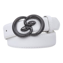 Sandy D Carter Women White Artificial Leather Stylish Waist Belt for Jeans & Dress SDC-017-WH
