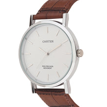 Sandy D Carter Synthetic Brown Analogue Round Watches for Men_SDC24-115G-BR