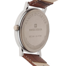 Sandy D Carter Synthetic Brown Analogue Round Watches for Men_SDC24-115G-BR