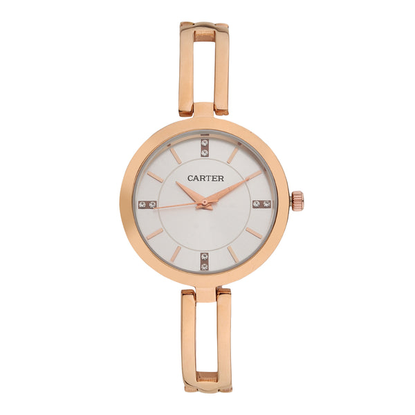 Sandy D Carter Metal Rose Gold Analogue Round Watches for Women_Sandy D Carter-110-RG
