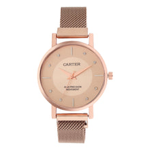 Sandy D Carter Metal Rose Gold Analogue Round Watches for Women_SDC24-75-RG-RG