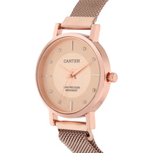 Sandy D Carter Metal Rose Gold Analogue Round Watches for Women_SDC24-75-RG-RG