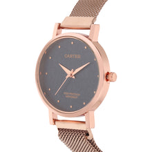 Sandy D Carter Metal Rose Gold Analogue Round Watches for Women_SDC24-76-RG-BL