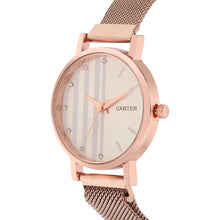 Sandy D Carter Metal Rose Gold Analogue Round Watches for Women_SDC24-74-RG-WH
