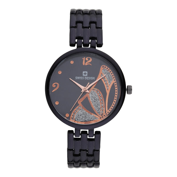 Fluid Black Stylish Analog Watch For Women SDWatch24-003-BK
