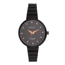 Sandy D Carter Metal Black Analogue Round Watches for Women_SDC24-68-BK