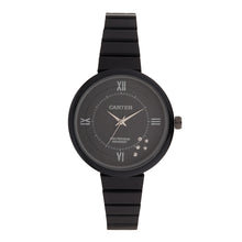 Sandy D Carter Metal Black Analogue Round Watches for Women_SDC24-64-BK