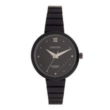 Sandy D Carter Metal Black Analogue Round Watches for Women_SDC24-67-BK