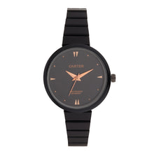 Sandy D Carter Metal Black Analogue Round Watches for Women_SDC24-70-BK