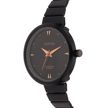 Sandy D Carter Metal Black Analogue Round Watches for Women_SDC24-70-BK