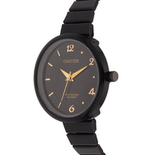 Sandy D Carter Metal Black Analogue Round Watches for Women_SDC24-63-BK