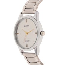Sandy D Carter Metal Silver Analogue Round Watches for Men_SDC24-108-SL