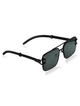 Celebrity Black Polycarbonate Frame With Black UV Protected Lens Browline Sunglasses for Unisex_2317-BK
