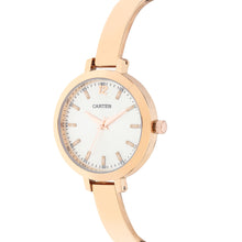 Sandy D Carter Metal White Analogue Round Watches for Women_SDC24-20-WH