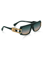 Celebrity Blue Polycarbonate Frame With Blue UV Protected Lens Browline Sunglasses for Unisex_LH092-BL