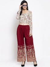 Fleurt Stylish Traditional Palazzo in Heritage Prints HOBK394