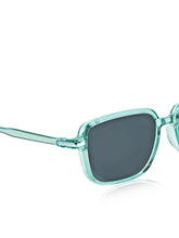 Celebrity Green Square Plastic Sunglasses For Women CLSN25-DC1001-04