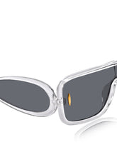 Celebrity White Oversized Plastic Sunglasses For Women CLSN25-86984-03