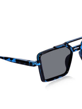 Celebrity Blue Retro-Square Plastic Sunglasses For Women CLSN25-82819-04