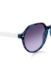 Celebrity Blue Square Plastic Sunglasses For Women CLSN25-935 DC-3