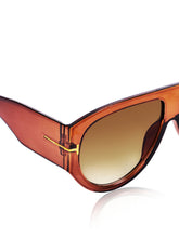 Celebrity Brown Oversized Plastic Sunglasses For Women CLSN25-V696-02