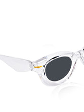 Celebrity White Oval Plastic Sunglasses For Women CLSN25-87017-03