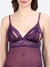 Fleurt Purple Power Net Honey Moon Dress Dress for Women HOBF-BD-0341-PR
