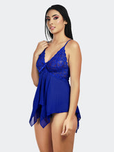 Fleurt Royal Blue Power Net Honey Moon Dress Dress for Women HOBF-138-R.BL