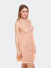 Fleurt Gold Power Net Baby Doll Dress for Women HOBF-long round-GD