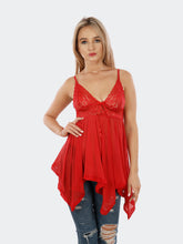 Fleurt Red Power Net Honey Moon Dress Dress for Women HOBF-138-RD