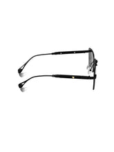 Celebrity Black Plastic and Metal Frame With Black UV Protected Lens Browline Sunglasses for Unisex_2661-BK