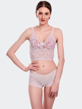 Fleurt White Lycra Lace Lingerie Set - One Size (Free Size) For Women Fleurt-Set-170-WH
