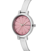 Sandy D Carter Metal Pink Analogue Round Watches for Women_SDC24-37-PK