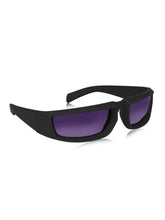 Celebrity Black Plastic Frame With Purple UV Protected Lens Sports Sunglasses for Men & Women_5913-BK2