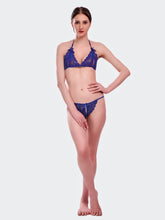 Fleurt Royal Blue Lycra Net Bikni Set I Lingerie Set - One Size (Free Size) For Women Fleurt-Set-206-R.BL