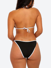 Fleurt Black-White Lycra Forbes Bikni Set I Lingerie Set - One Size (Free Size) For Women Fleurt-Set-Bikini-0239-BK-WH