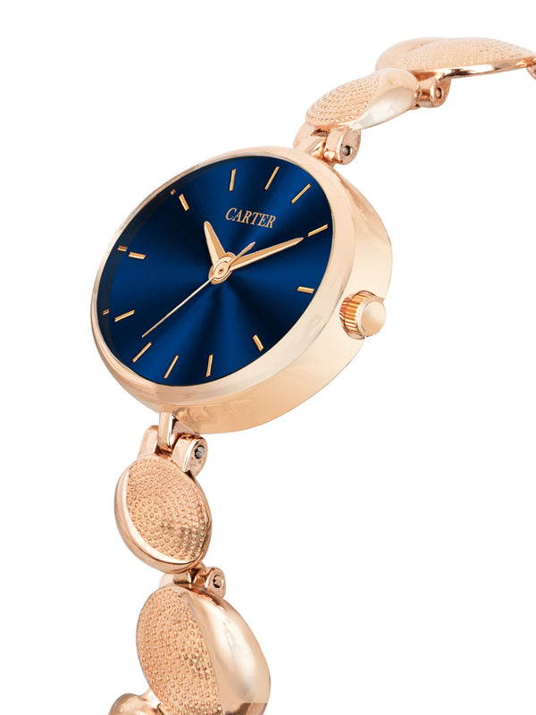 Sandy D Carter Metal Blue Analogue Round Watches for Women_Sandy D Carter-208-BL