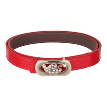 Sandy D Carter Women Red Synthetic Leather Waist Belt for Jeans & Formal Paint SDC-21-504-RD