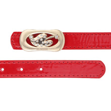 Sandy D Carter Women Red Synthetic Leather Waist Belt for Jeans & Formal Paint SDC-21-504-RD
