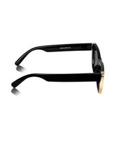 Celebrity Black Polycarbonate Frame With Black UV Protected Lens Browline Sunglasses for Women_442-BK