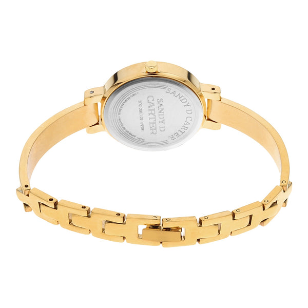 Sandy D Carter Metal Blue Analogue Round Watches for Women_SDC24-22-BL