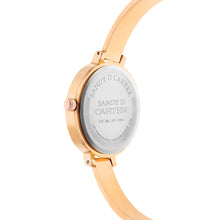 Sandy D Carter Metal White Analogue Round Watches for Women_SDC24-20-WH